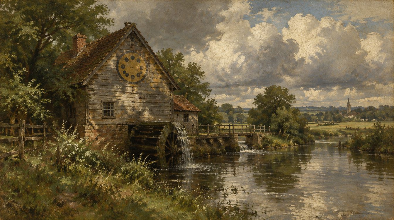 The watermill, a wallpaper that comes with Roundel OS